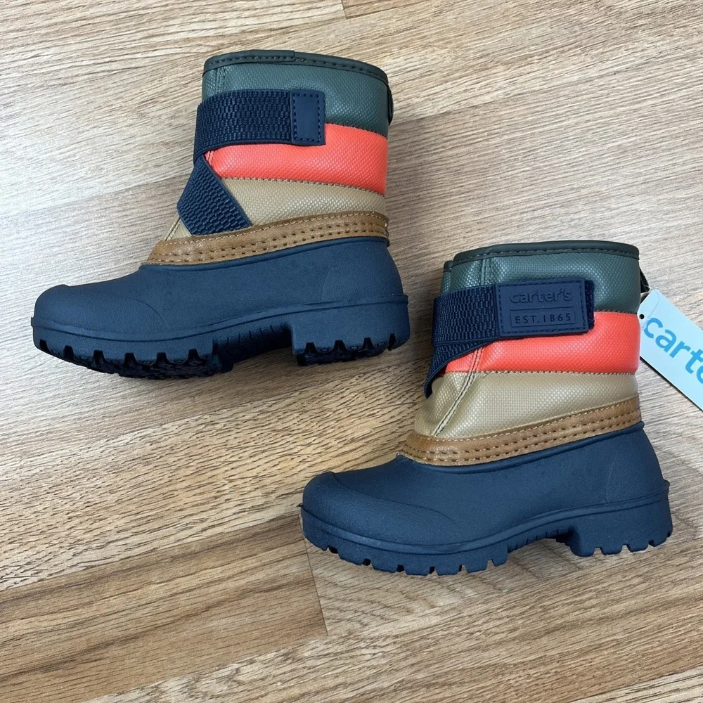 Carter's Lex Winter Insulated Snow Boots Toddler Boys Size 7 NEW